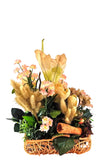 CASA - POADOR GESTECK Künstlich Korb Hortensie Tulpe Lagurus Deko Geschenk.