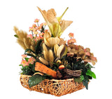 CASA - POADOR GESTECK Künstlich Korb Hortensie Tulpe Lagurus Deko Geschenk.