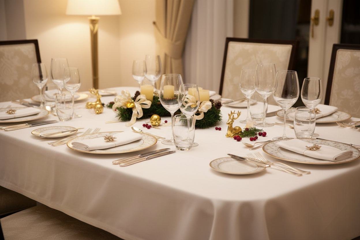 CASA - POADOR ADVENTSKRANZ künstliche Tanne 35 Ø halbrund Creme Gold Natur Advent Geschenk.