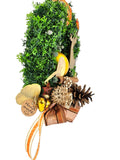CASA - POADOR TÜRKRANZ Thuja 21 cm künstlich Ginkoblätter Engel  Zapfen.