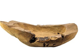 Teak Holz Schale Massivholz XXL 60 cm Dekoschale rund Massiv rustikal Natur Dijk