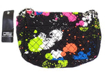 UMHÄNGETASCHE FLECKENMUSTER Schwarz Schultertasche New Design Stoff bunt