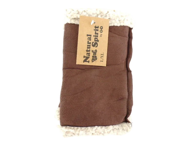 HANDSCHUHE FINGERLOS dunkel Braun L / XL Kunstleder Kunstfell Natural Spirit