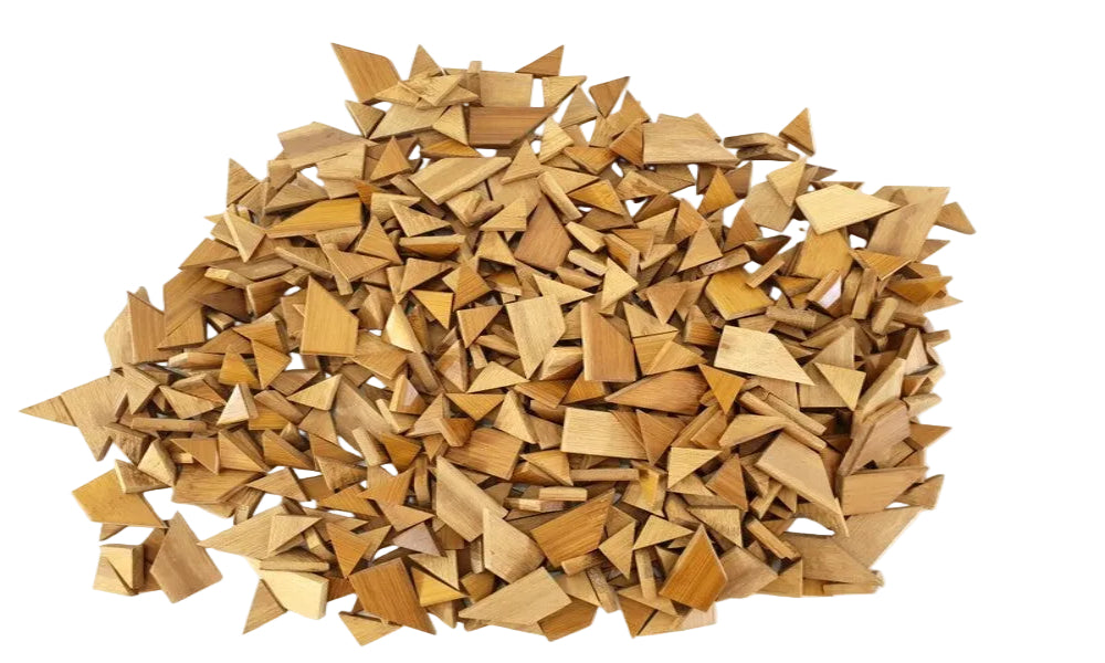 BASTELHOLZ DREIECKE 500 g Spielen Basteln Verzieren Dekorieren Legespiele Holz