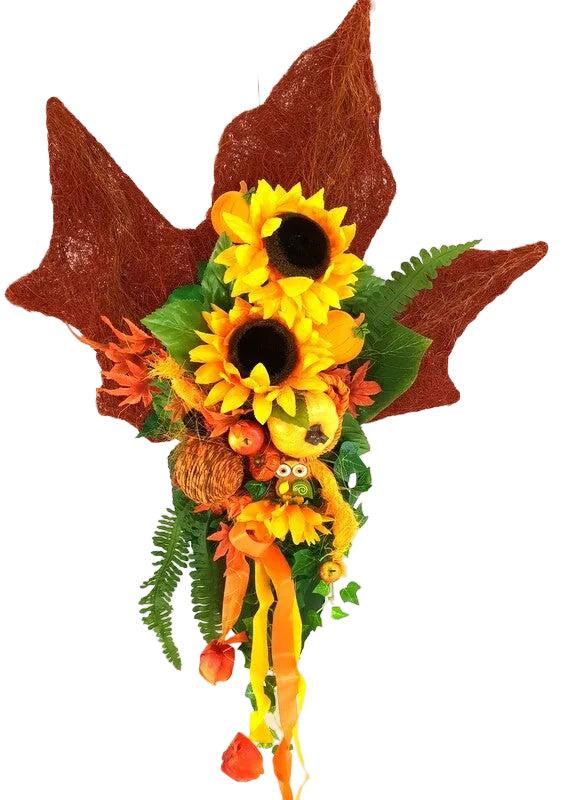 CASA - POADOR GESTECK Ahornblatt Trocken Gelb Orange Kunstblumen Sonnenblumen
