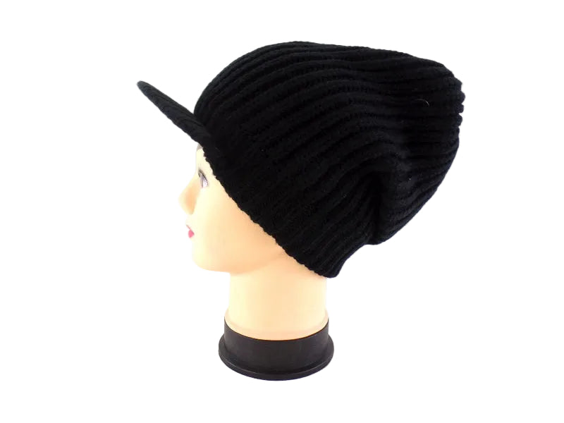 MÜTZE BEANIE STRICK Schirmmütze Schwarz 100% Polyacryl Highlight Company