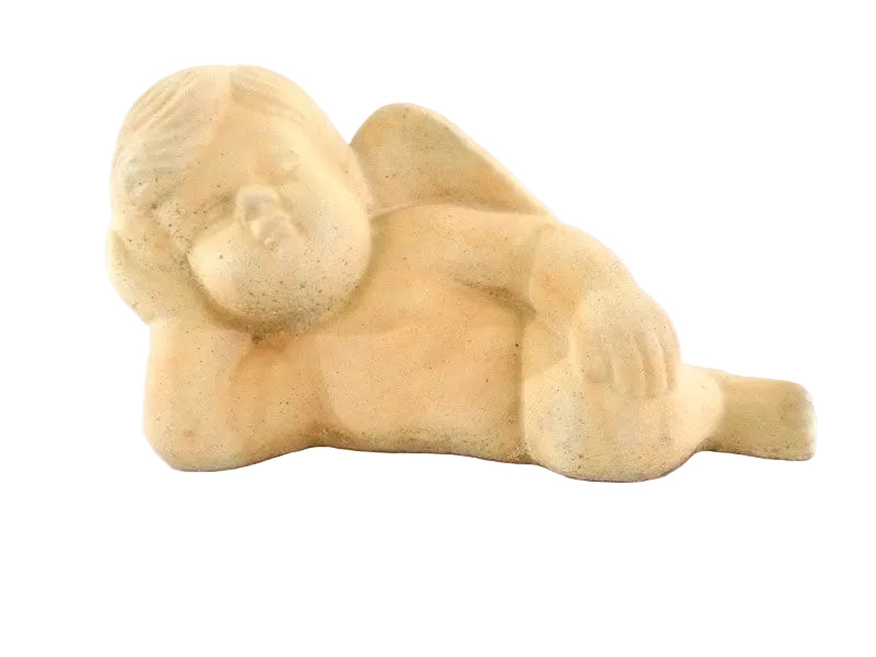 ENGELFIGUR LIEGEND Engel Terrakotta 20 x 9 x 12 cm Weihnachten Dekoration Natur Gedenken