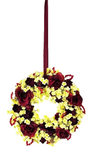 CASA - POADOR TÜRKRANZ Wand Kranz 40 cm künstlich wie echt rote Rosen Deko