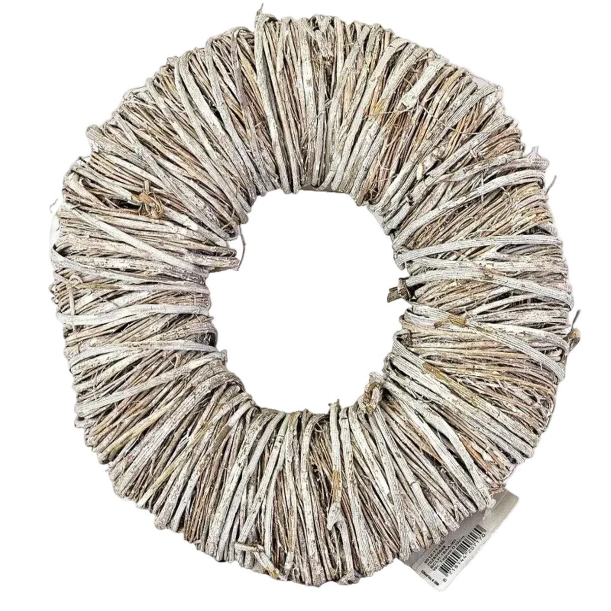 TÜRKRANZ WEIß Kranz Wand trocken Weiß gekalkt 30 cm Rebenkranz Natur Shabby Dekoration