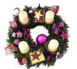 CASA - POADOR ADVENTSKRANZ künstliche Kiefer 35 cm Kerzen Sterne