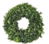 KRANZ TAXUS Rohling halbrund Eibe Adventskranz Frisch 40 cm Tür