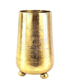 BLUMENVASE CLARA Dekorationsvase goldfarbig mit Bobbel Füße.