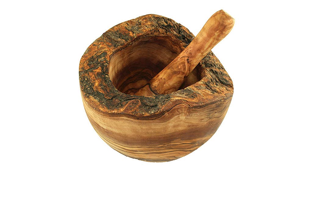 olivenholz-erleben - Mörser ca. 12 cm rustikal.