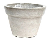 BLUMENKÜBEL KERMIK WEIß D 27 20 cm H Glazed Basic Pot White Außenkübel