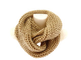 SCHAL RUNDSCHAL BRAUN Loop Wickelschal Schlauchschal gestrickt Polyester