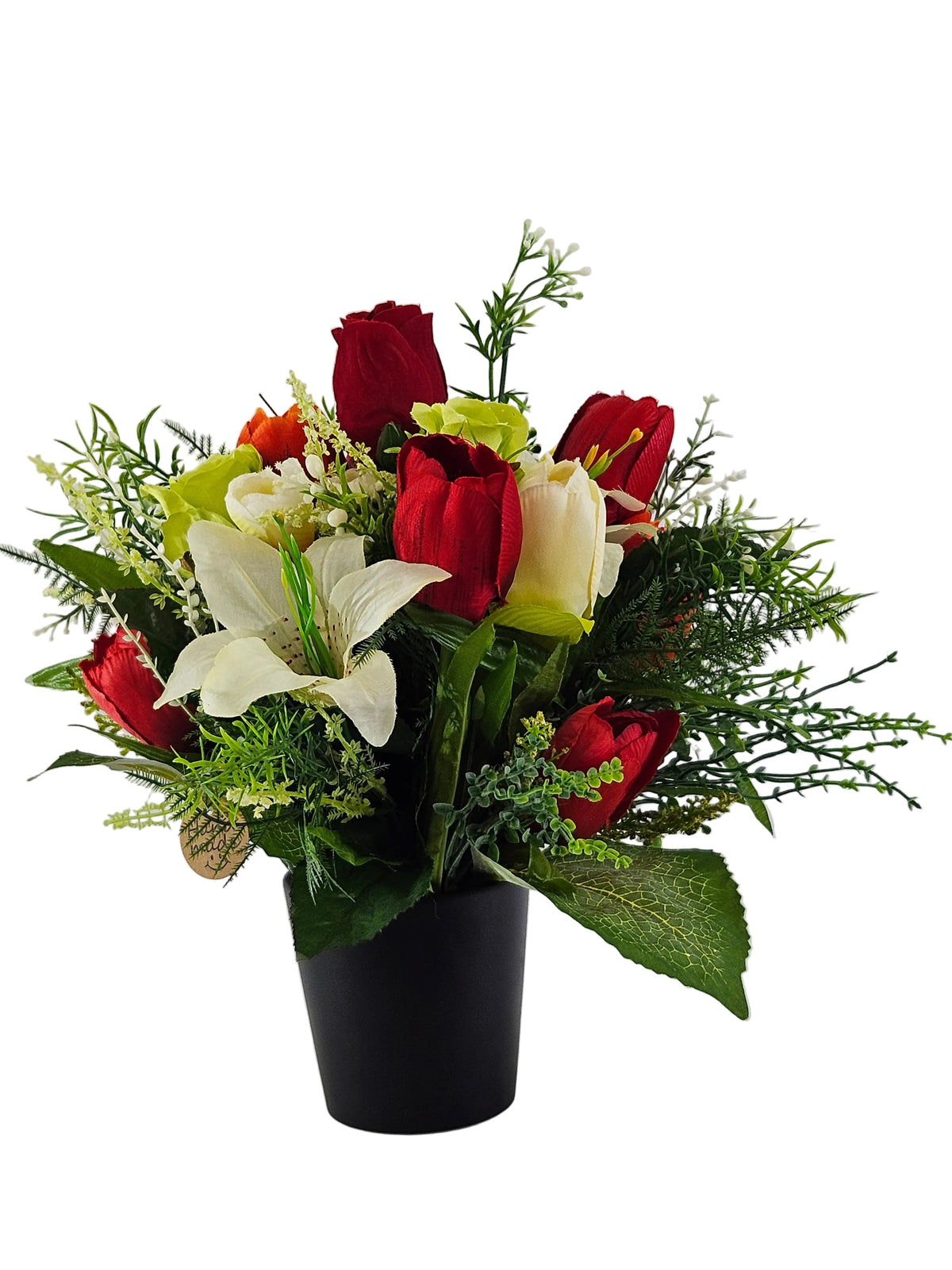 CASA - POADOR BLUMENGESTECK künstlich Keramikgefäß bunter Tulpen Mix Frühling