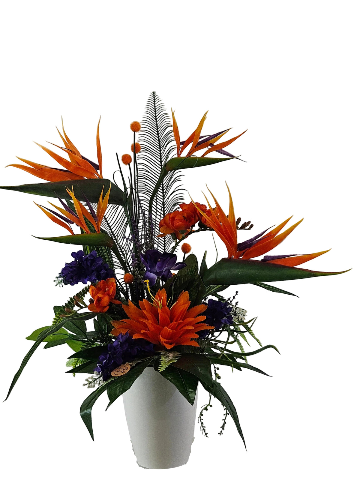 CASA - POADOR GESTECK künstlich Strelizie Buddleia Orange Blau Kunstblumen Deko