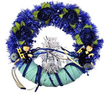CASA - POADOR GLÜCKSTREFFEN Kranz Blau Schornsteinfeger 35 cm Silvester Neujahr
