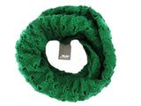 SCHAL DUNKELGRÜN Loop Wickelschal gestrickt Arcylic Lochmuster UP Accessoires
