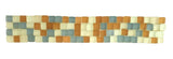 CASA - POADOR BORDÜRE Mix hellblau milchig Beige matt 1 Streifen unregelmäßig Mosaik