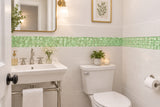 CASA - POADOR BORDÜRE Glasmosaik Polygonal Soft Glas transparent grün 1 Quadrat glatt Mosaik