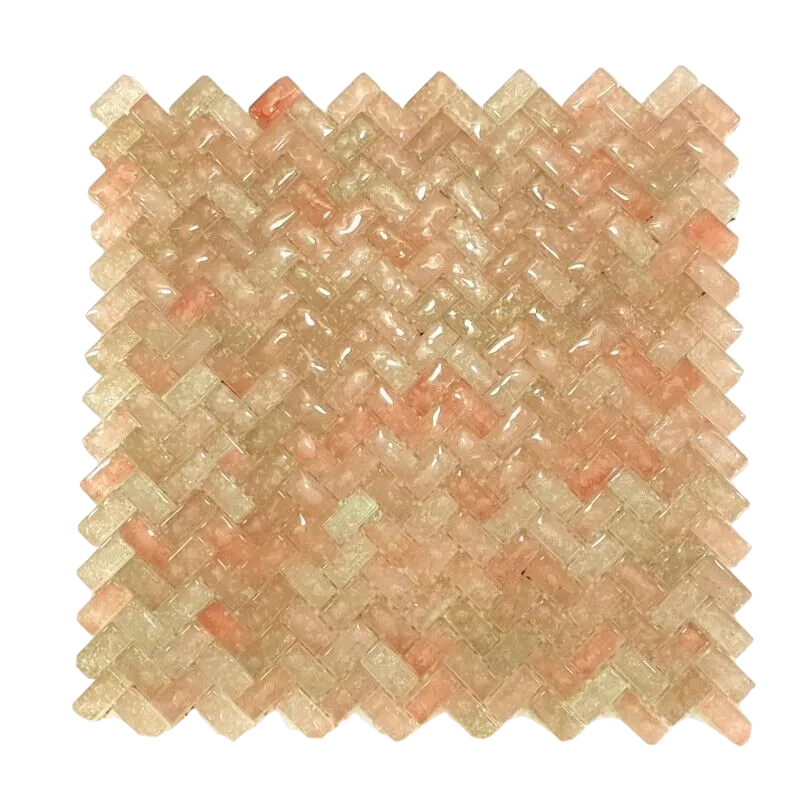 CASA - POADOR MOSAIK Matte Lachs Rose Waterdrops Steine glatt Bubble Basteln DIY