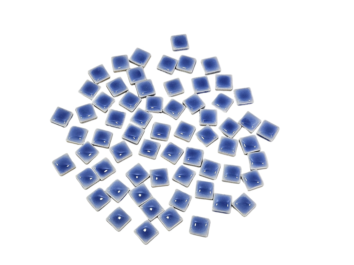MOSAIKSTEINE FEINSTEINZEUG 500 g Blau Keramik DIY Basteln in Tüte