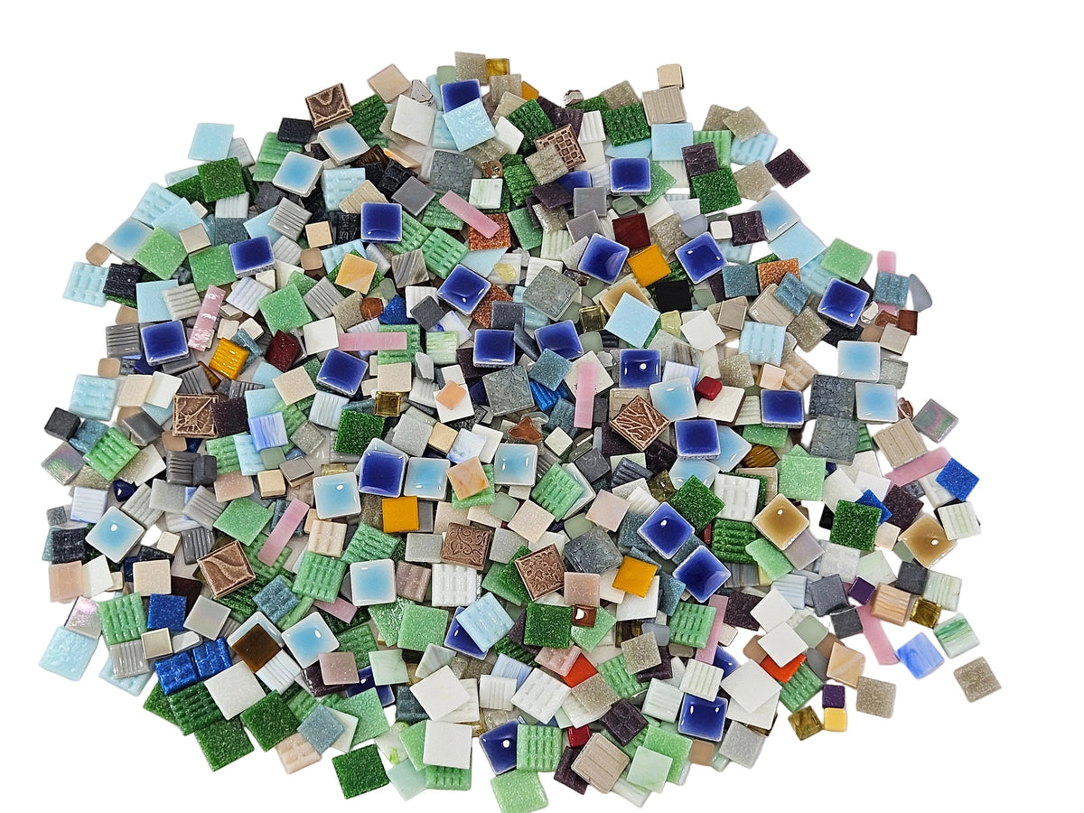 CASA - POADOR MOSAIKSTEINE 3 kg bunt MIx Glasmosaik Basteln Diy Mosaik