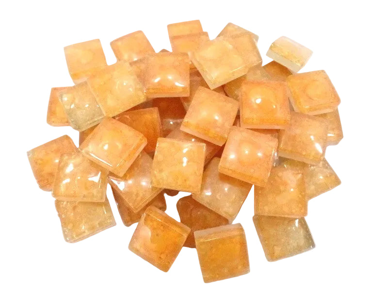 CASA - POADOR MOSAIKSTEINE 650 g Waterdrops Orange glatt Basteln DIY Tüte