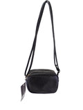 SCHULTERTASCHE SCHWARZ NEW BAGS Reißverschluss klein