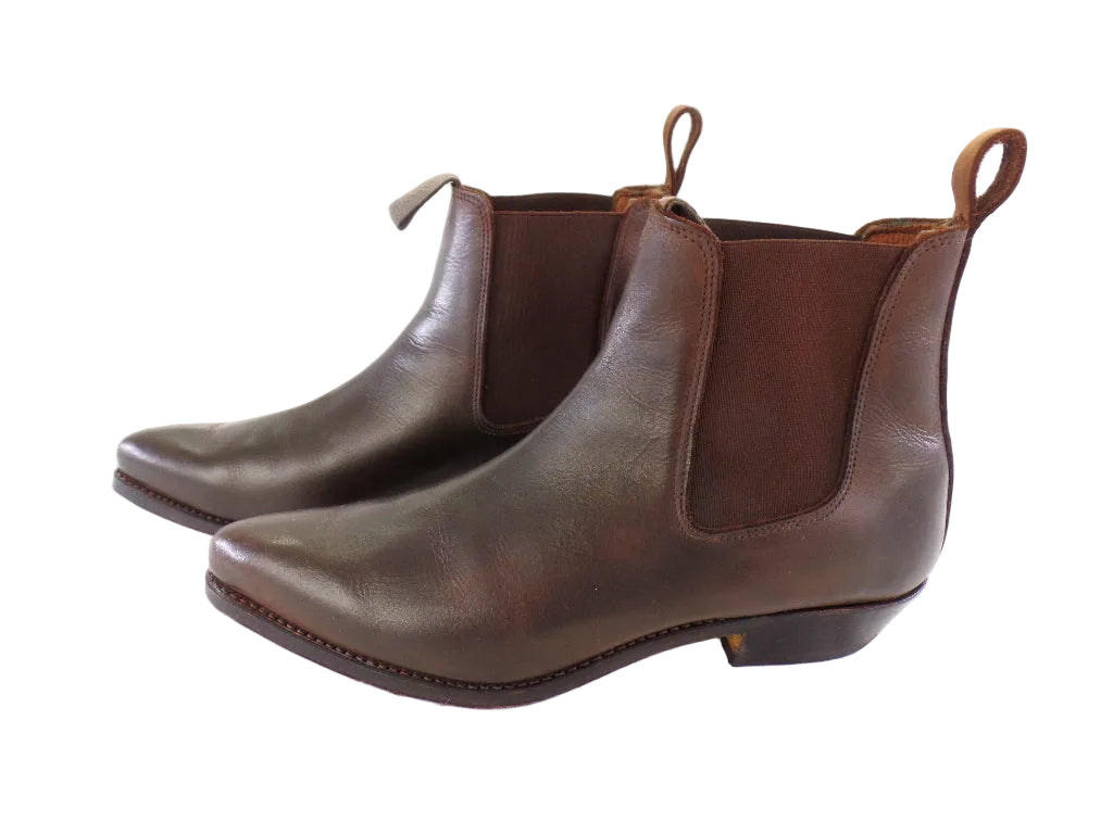 REITSTIEFELETTE BRAUN 45 Short Spitz Labor Echtleder USA 11,5, UK 11