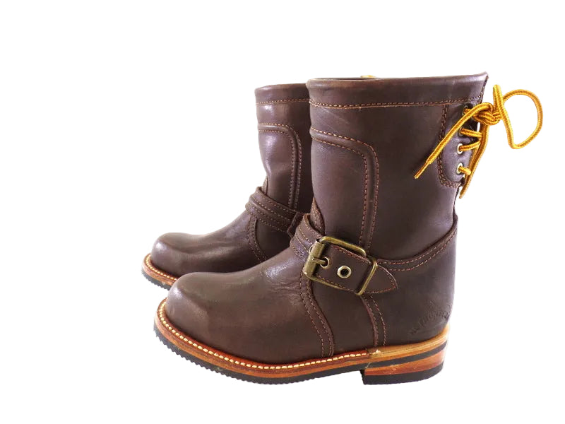 WESTERNSTIEFELETTE ARBEITS COWBOYBOOT Cowboyboot 36 UK 3 USA 5 Braun Schnalle Leder Mexico
