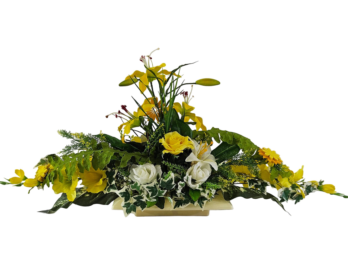 CASA - POADOR BLUMENGESTECK künstlich ellipse Gladiolen Calla Rosen Kunstblumen