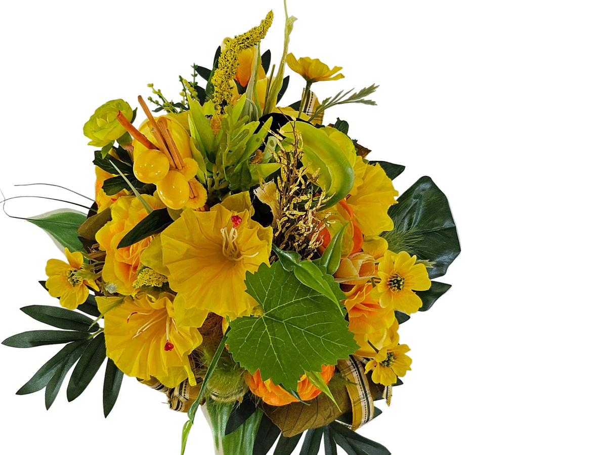 CASA - POADOR OSTERSTRAUSS künstliche Blumen Tulpen Eier Küken Federn Deko