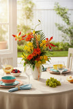 CASA - POADOR BLUMENGESTECK künstlich Gloriosa Iris gelb Orange Kunstblumen