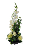 CASA - POADOR BLUMENGESTECK künstlich Gladiolen Buddleja Weiß Creme Deko