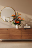 CASA - POADOR GESTECK künstlich Strelizie Buddleia Orange Blau Kunstblumen Deko
