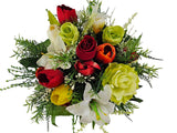 CASA - POADOR BLUMENGESTECK künstlich Keramikgefäß bunter Tulpen Mix Frühling