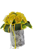 BLUMENVASE BLUMENMUSTER Schwarz Flower Black 15 D 23 H Dekoration