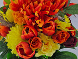 CASA - POADOR GRABSTRAUß künstliche Blumen Chrysanthemen Rosen künstlich Friedhof