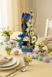 CASA - POADOR GESTECK mini künstliche Blumen Blau Weiß Mandelblüte Tulpen