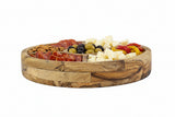 OLIVENHOLZ TAPAS - SCHALE 35 D 6 H Rondell rund 5 Fächer Snackschale