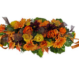 CASA - POADOR HERBSTGESTECK ellipse künstliche Blumen gelb orange Tischdekoration