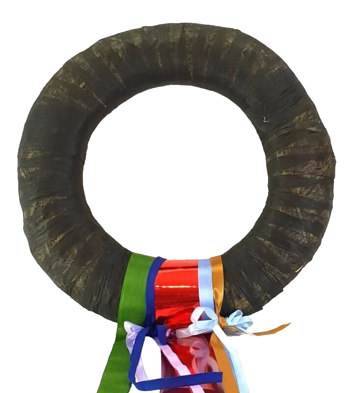 Strohkranz- Ø60cm Strohringe Strohrömer Rohling Kranz Vlies Adventskranz Deko.