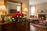 CASA - POADOR GESTECK Kunstblumen Ellipse Mohnblüten Blumengesteck Rot Geschenk