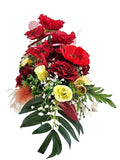 CASA - POADOR GESTECK Kunstblumen Ellipse Mohnblüten Blumengesteck Rot Geschenk